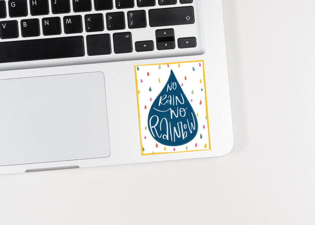 No Rain No Rainbow Vinyl Sticker