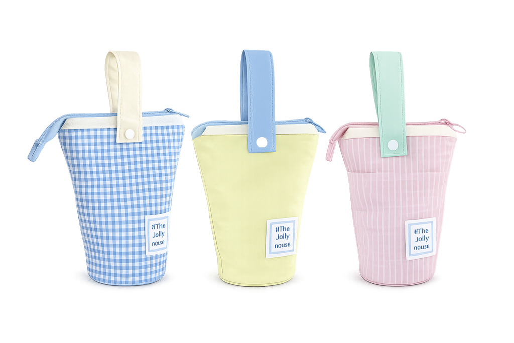 Pastel Portable Pencil Pouch Set