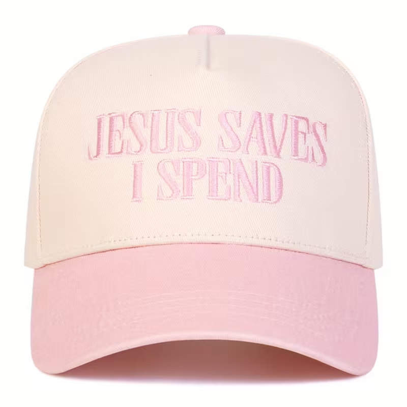 Jesus Saves I Spend” Classic Two-Tone Cap
