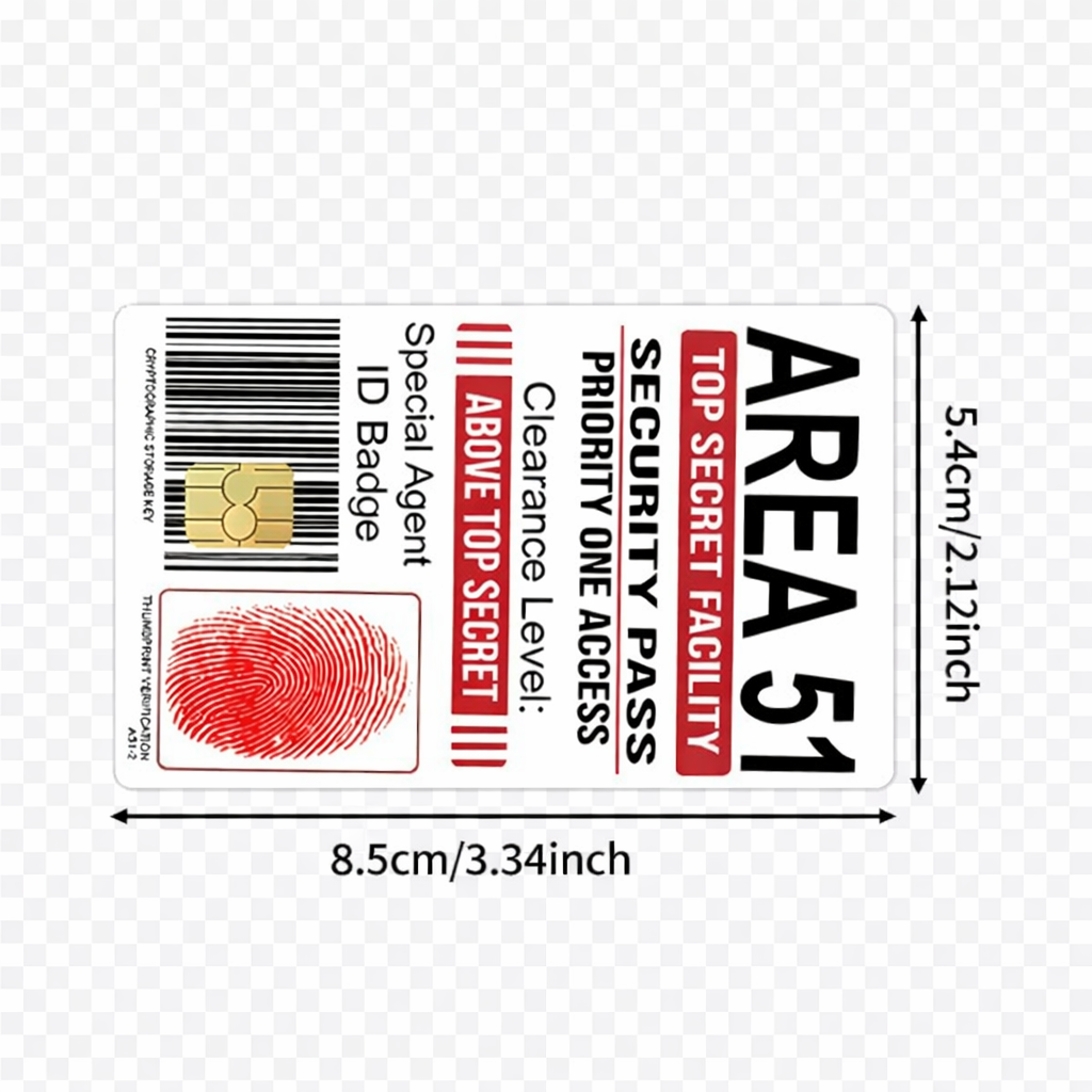 Area 51 Card Protector Stickers