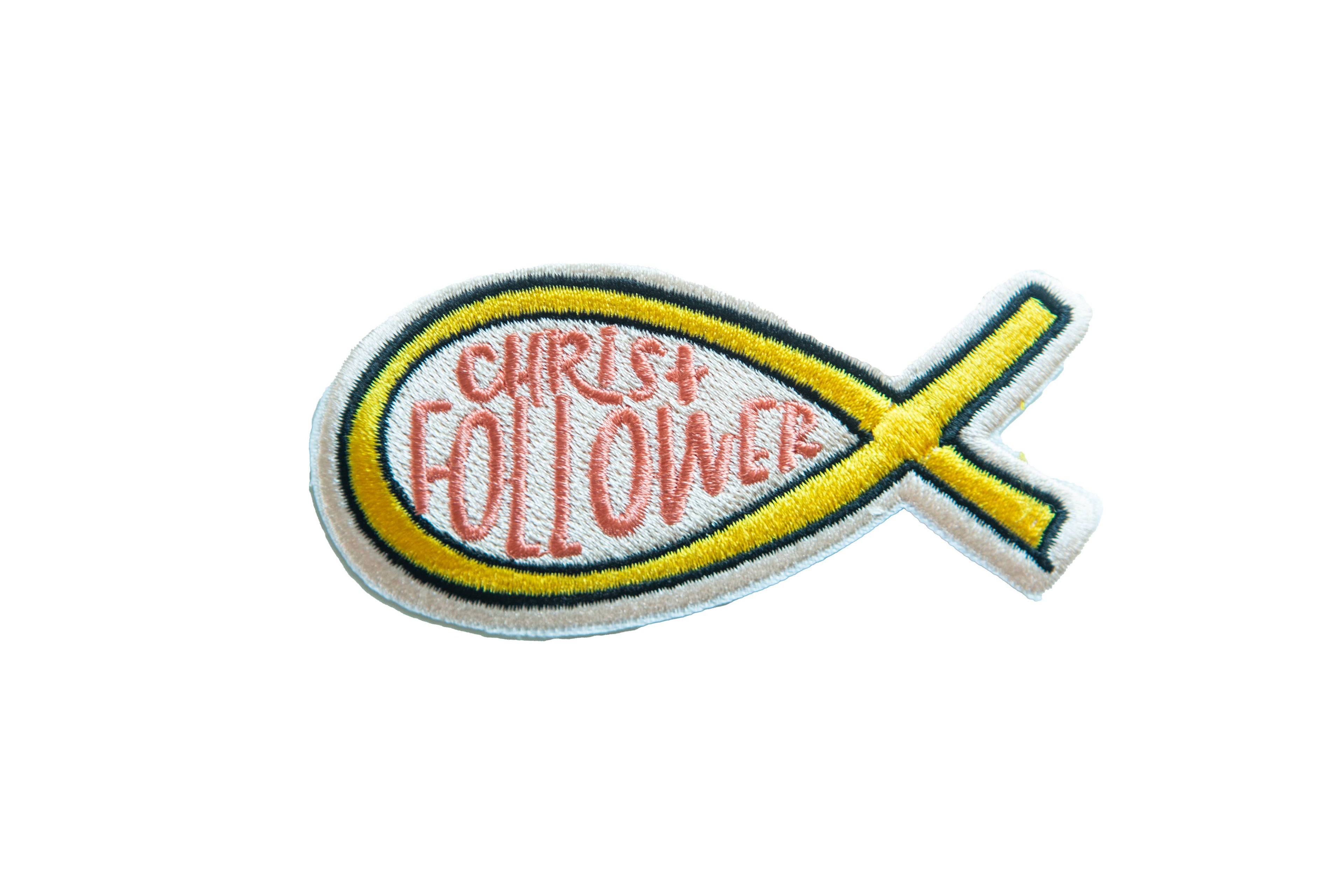 Christ Follower Fish  Hat Patch