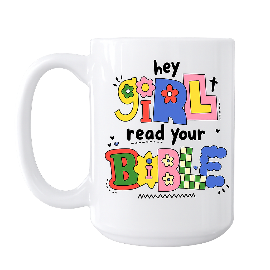 Hey Girl, Read Your Bible” Coffee Mug