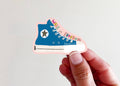 Walk in Freedom Romans 6:6 Blue Shoe Vinyl Sticker