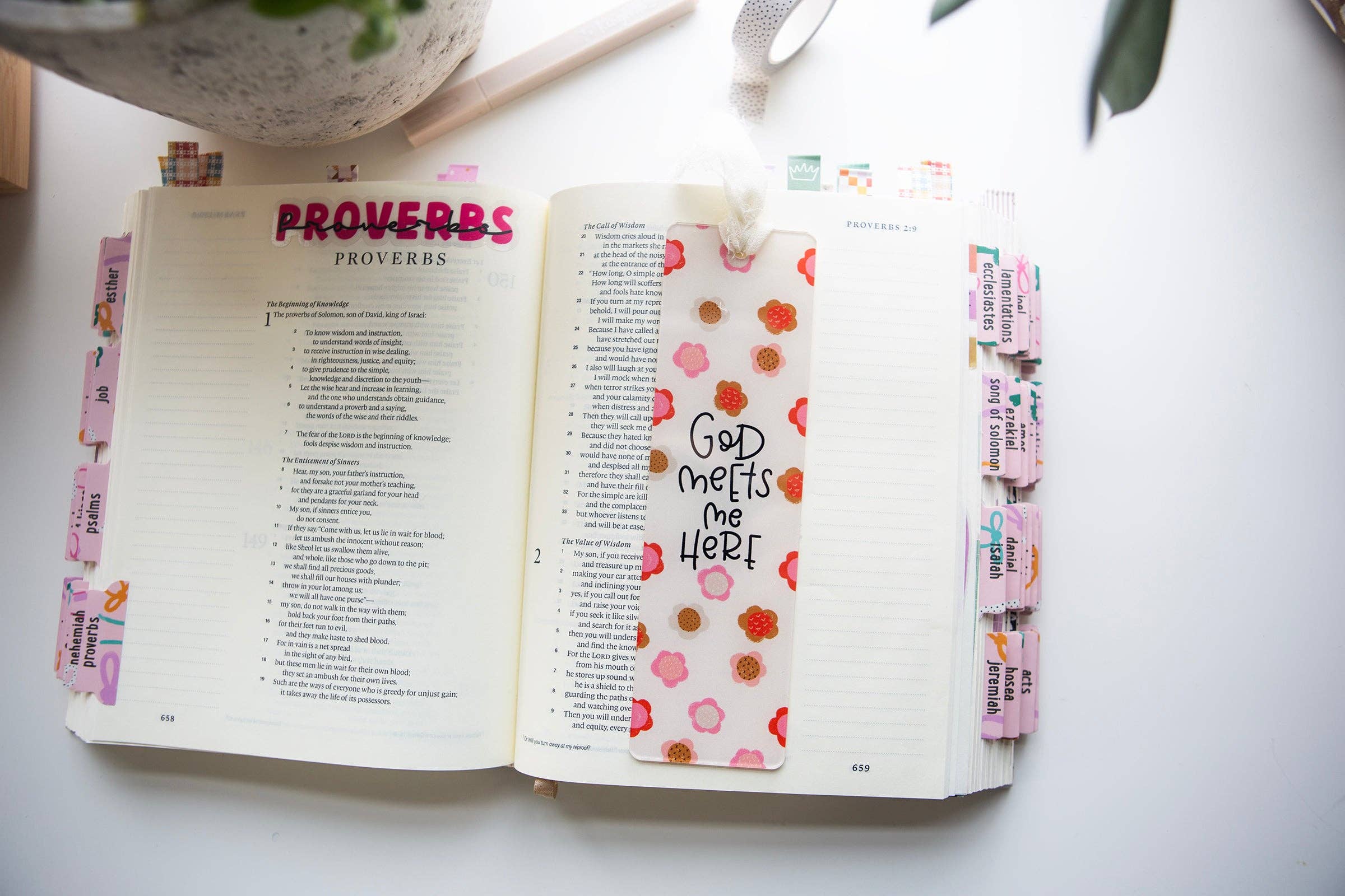 God Meets Me Here Acrylic Bookmark