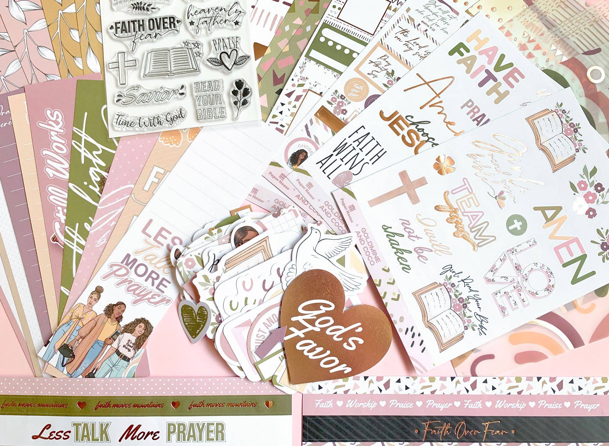 Girls Covered in Faith Stickers