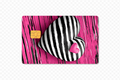 Zebra Heart Card Sticker