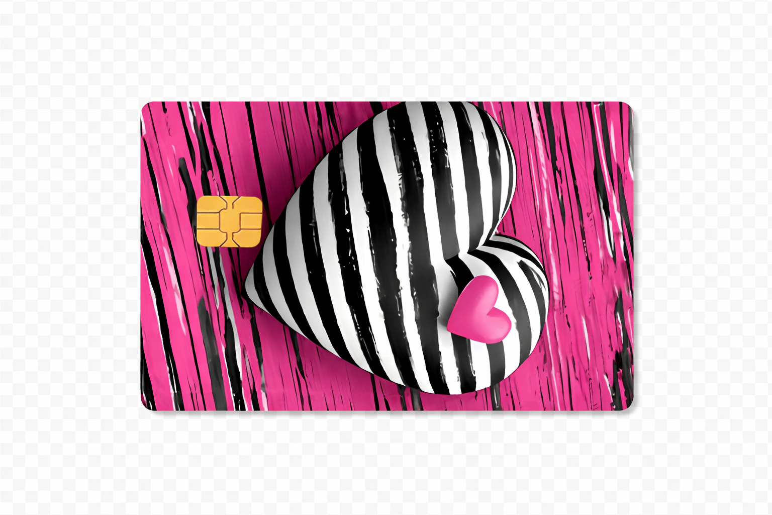 Zebra Heart Card Sticker