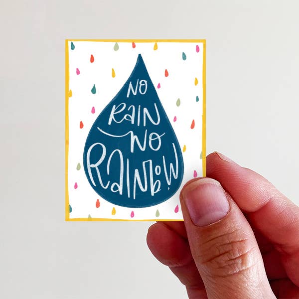 No Rain No Rainbow Vinyl Sticker
